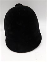 BLACK RIDING CAP EQUESTRIAN VINTAGE ANTIQUE