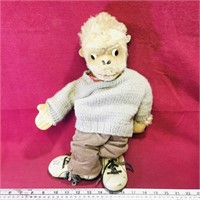 Vintage Hitchhiking Monkey Doll (16 1/4" Tall)
