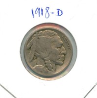 1918-D Buffalo Nickel