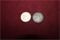 1965 U.S Half Dollar Coin / 1938 U.K Penny
