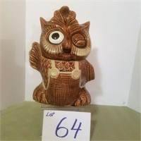 Unmarked "Brown Winking Owl" Cookie Jar