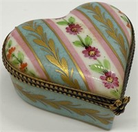 Limoges Peint Main Porcelain Trinket Box