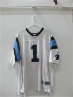 Signed Cam Newton Panthers Jersey Sz 56 See