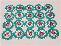 20 Golden Bears Casino $25 Chips