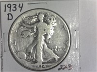 1934-D Walking Liberty Half Dollar