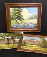 Lot of Country and Rustic themed paintings