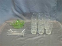 Green depression glass juicer