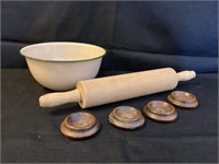 Rolling pin ,bowl can furniture protectors