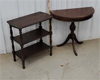½ round end stand and 3 tier end stand
