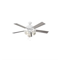 $80  Harbor Breeze White 52-in LED Ceiling Fan