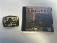 VINTAGE KING KONG BELT BUCKLE & CD