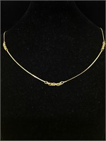 14K Gold Chain Necklace 
10 Inches 3g