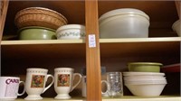 Bowls, plastic containers, mugs - variety of