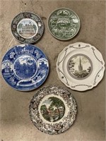 5 Collector Plates Feat. Different Cities & Places