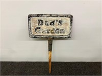 Dad’s Garden Sign Metal Stake