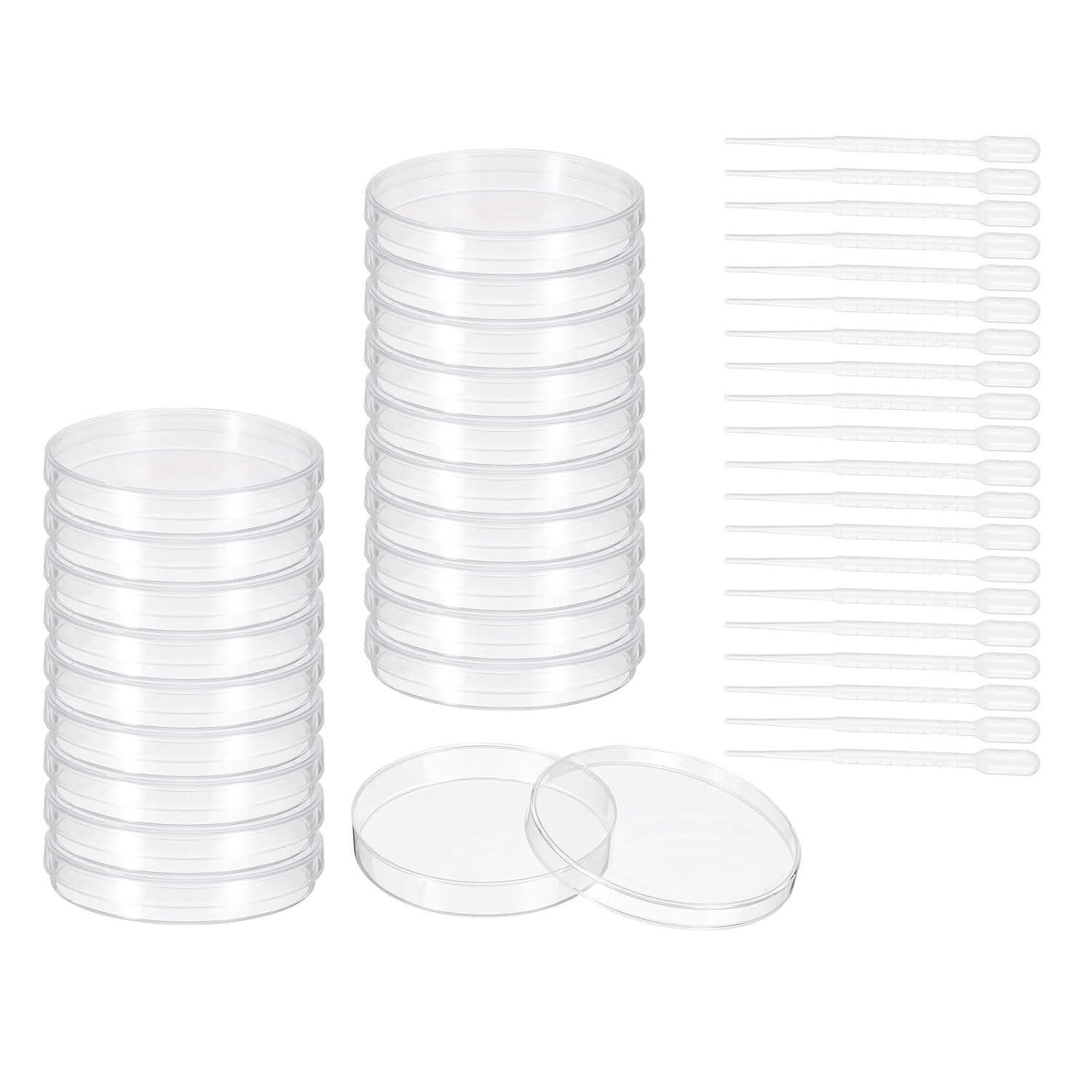SEALED-90mm Plastic Petri Dishes x2