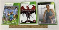 3 Xbox/Xbox360 games 2-w/booklets