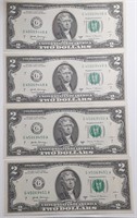 4 CRISP UNC 2017A SERIES $2 NOTES W/ SEQUENCED