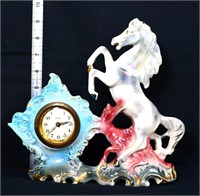 Vintage German figural horse clock