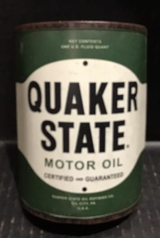 HALF OIL CAN DECOR:  QUAKER STATE