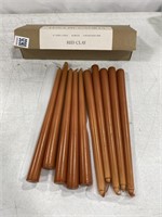 12IN TAPER CANDLES 10PCS RED CLAY