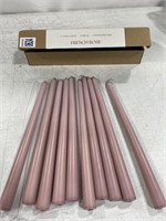 12IN TAPER CANDLES 10PCS FRENCH ROSE