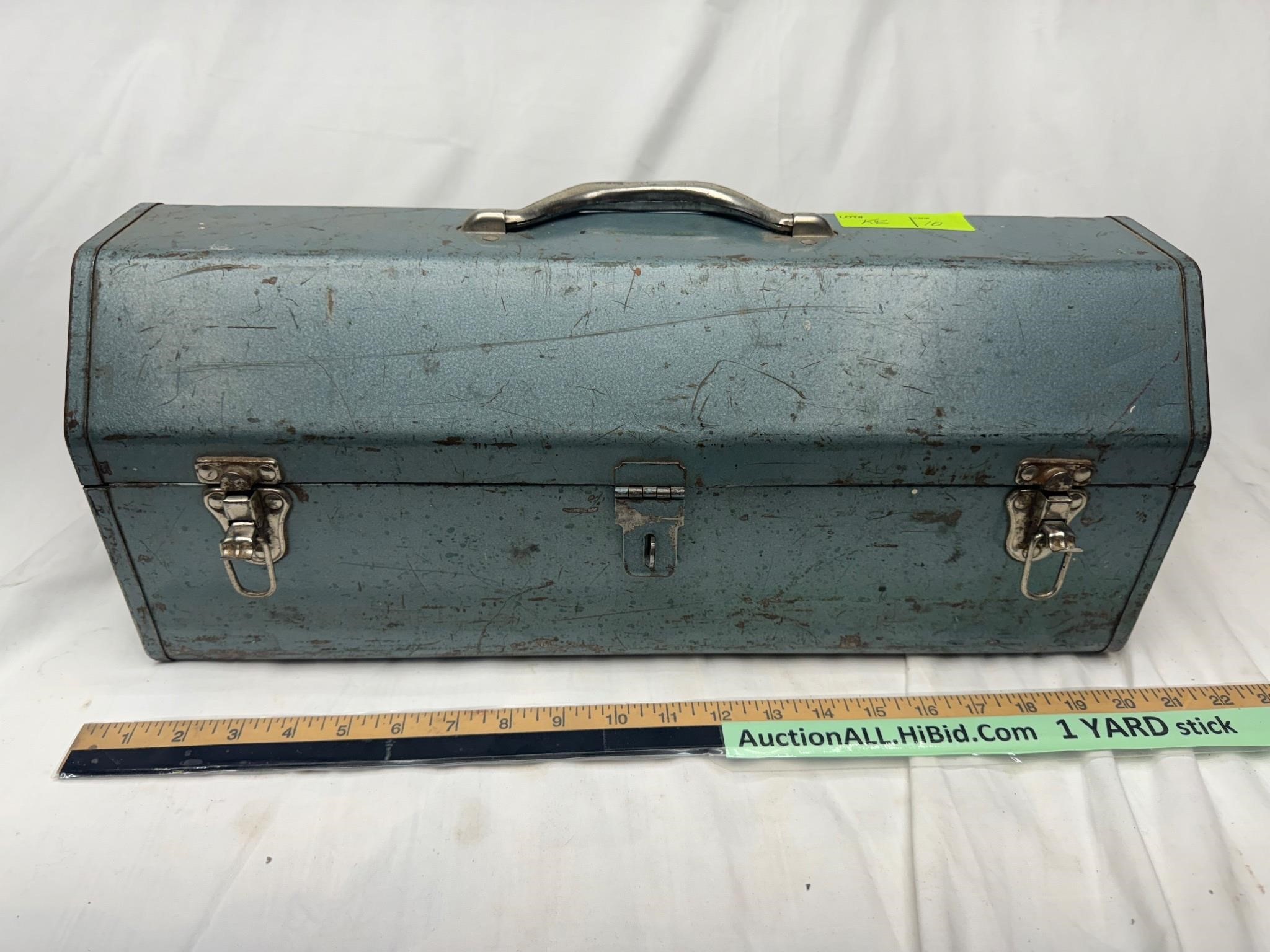 Metal tool box with tools #1
