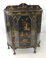 Asian Chinoisserie Claw Foot Cabinet