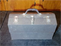 Vintage Metal Kennedy Tool Box w/ Tools