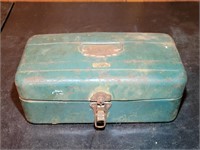 Vintage 1951 Metal Tackle Box w/ Tools