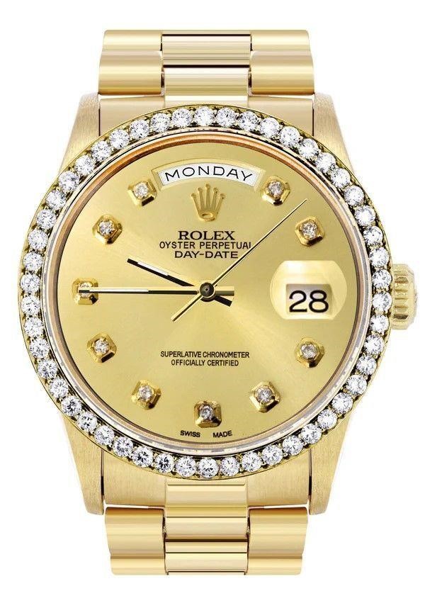 Rolex Presidential Day-Date Diamond 18k Gold Watch