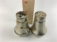 Pair sterling weighed salt & pepper shakers