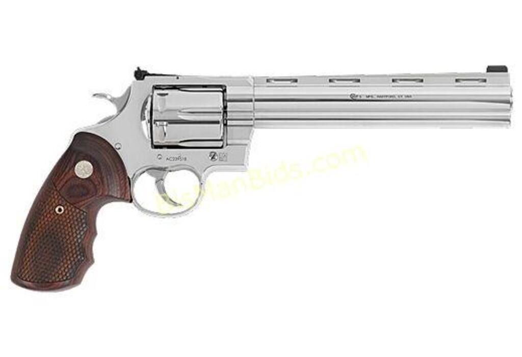 COLT ANACONDA .44MAG 8" SS SNAKE SCALE WOOD GRIPS
