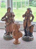 Fishing Themed Statues, Bust