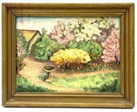 1950 Lola Smith Indiana Artist Oil on Board