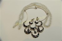 RETRO STERLING JEWELLERY SET AND NECKLACE