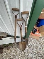 rounded shovel, tile spade and spading fork