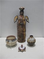 Four Southwestern Pottery Items See Info