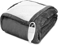 PeachLeaf Heated Blanket, 62â€ x 84â€ Soft