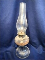 19th Century Clear Glass Kerosene Lamp