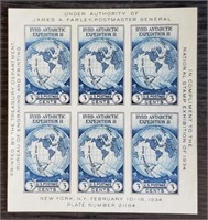 1934 U.S. Mint Byrd Issue Souvenir Sheet