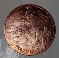 One Ounce Copper Round: Pied Piper