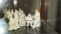 Occupied Japan Figurines Playing Piano and Dancing