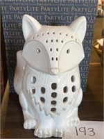 11" party lite fox candle holder