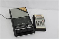 GE Cassette Recorder & Sharpe Calculator Printer