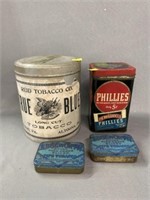 (4) Tobacco Tins