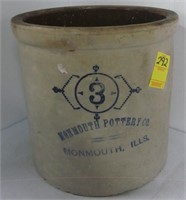 3 GALLON MONMOUTH CROCK