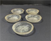 Vintage Oval Jeannette Glass Coasters