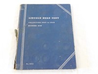 Lincoln head cent 1909 - 1940 book w/61 pennies