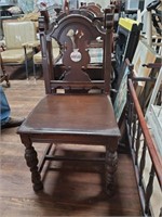 5 Gothic Style Dining Chairs & 1 Captains-2